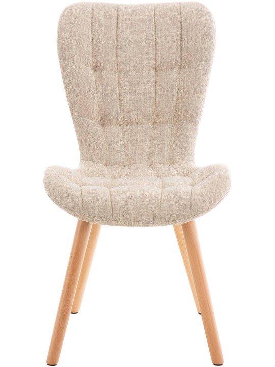 Set van 2 stoelen Elda stof, crème