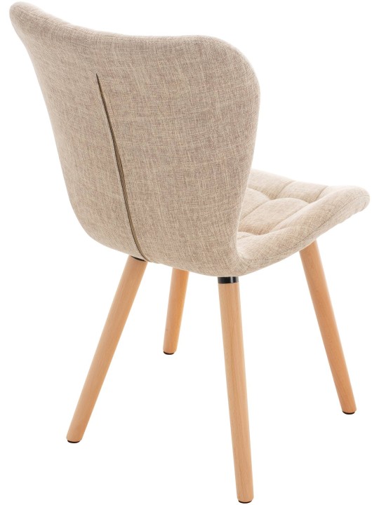 Set van 2 stoelen Elda stof, crème