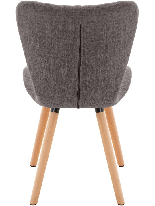 Set van 2 stoelen Elda stof, lichtgrijs