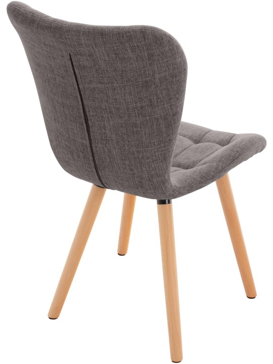 Set van 2 stoelen Elda stof, lichtgrijs