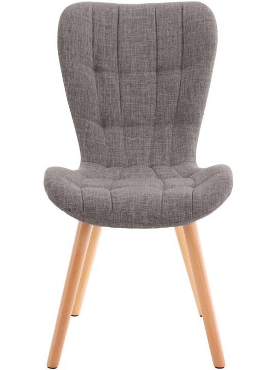 Set van 2 stoelen Elda stof, lichtgrijs