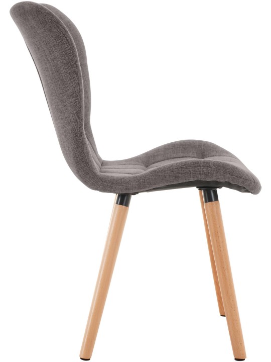 Set van 2 stoelen Elda stof, lichtgrijs