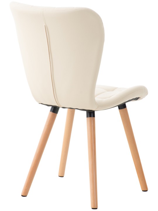 Set van 2 stoelen Elda kunstleer, crème