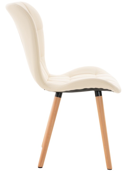 Set van 2 stoelen Elda kunstleer, crème