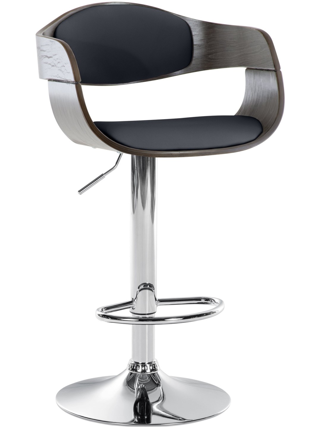 Barkruk Kingston C, zwart/grijs