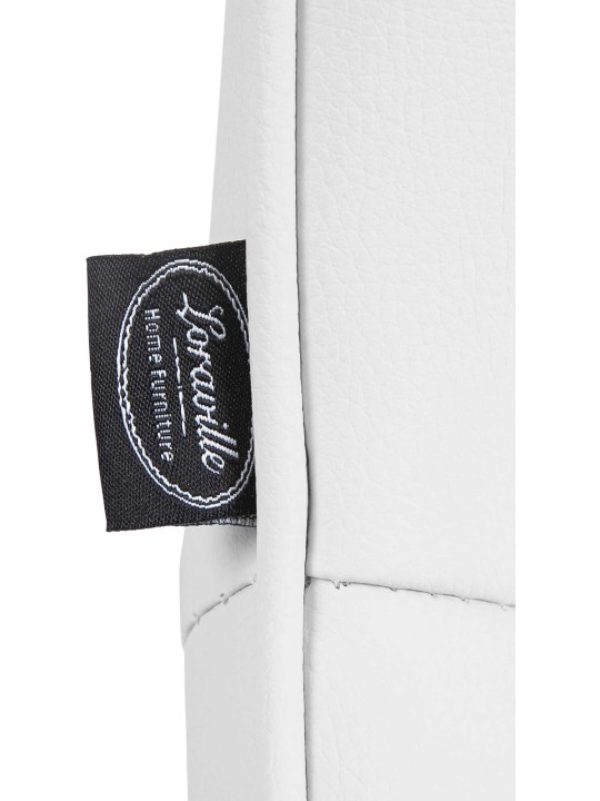 Barkruk Vonore kunstleer chroom, wit