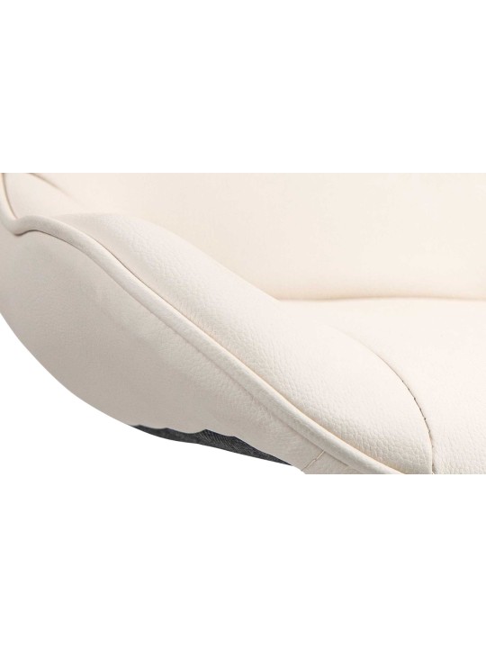 Barkruk Vonore kunstleer chroom, crème