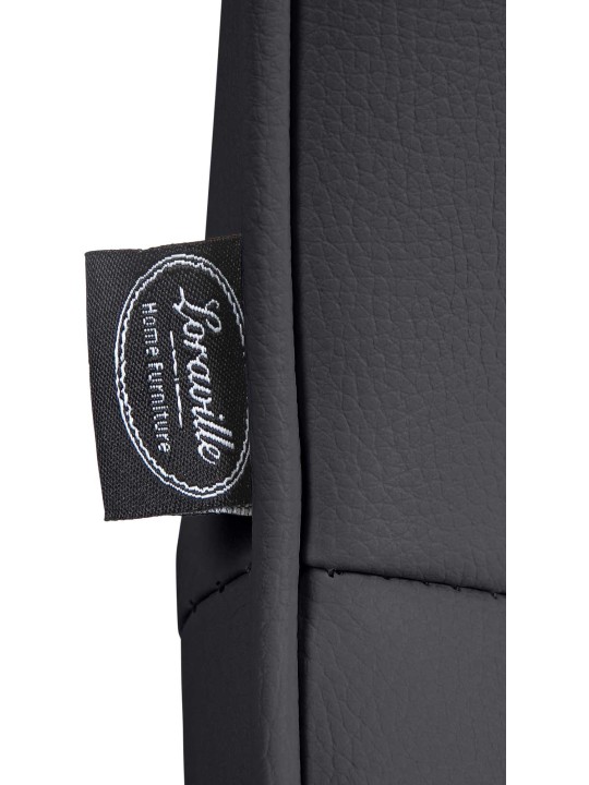 Barkruk Vonore kunstleer chroom, zwart