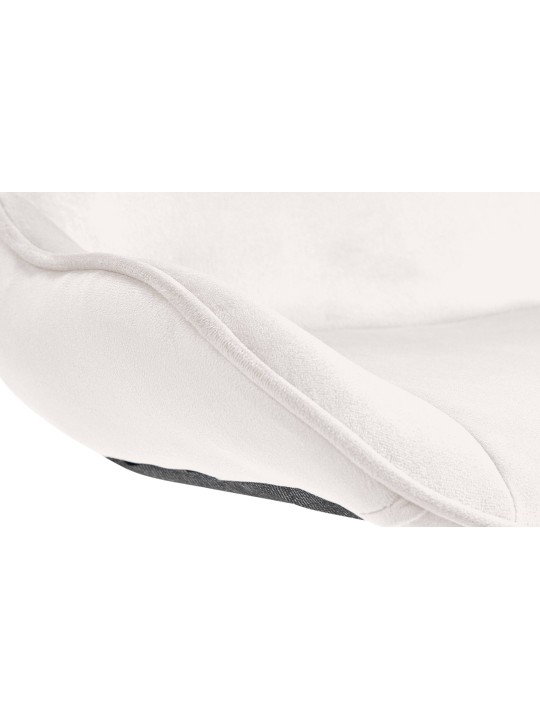 Barkruk Vonore fluweel chroom, crème