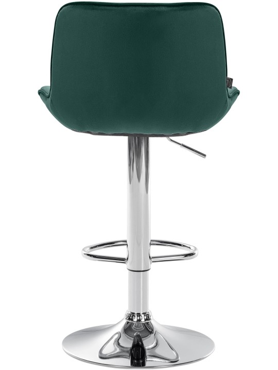 Barkruk Vonore fluweel chroom, groen