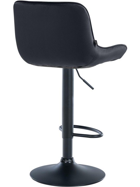 Barkruk Vonore fluweel, zwart