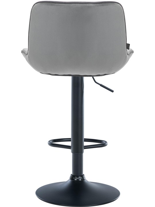 Barkruk Vonore fluweel, grijs