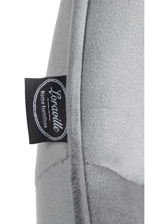 Barkruk Vonore fluweel, grijs