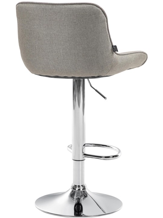 Barkruk Vonore stof chroom, taupe