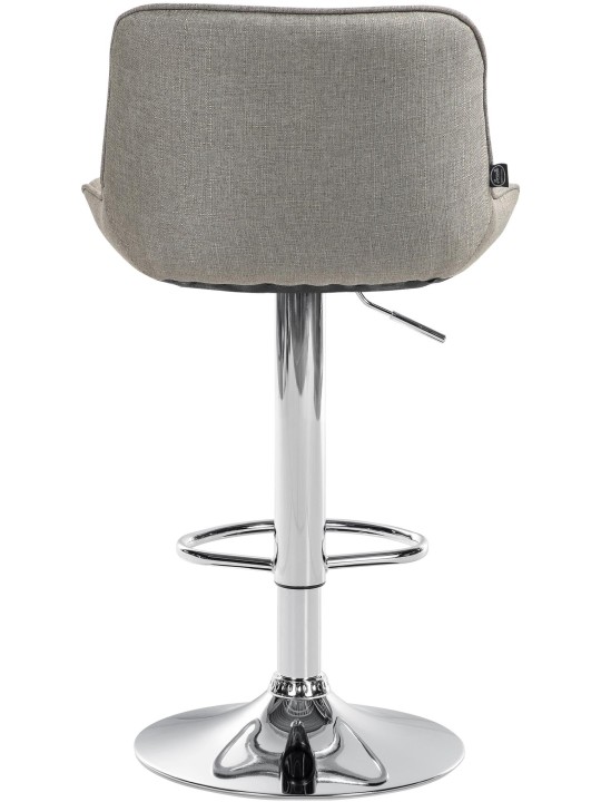 Barkruk Vonore stof chroom, taupe