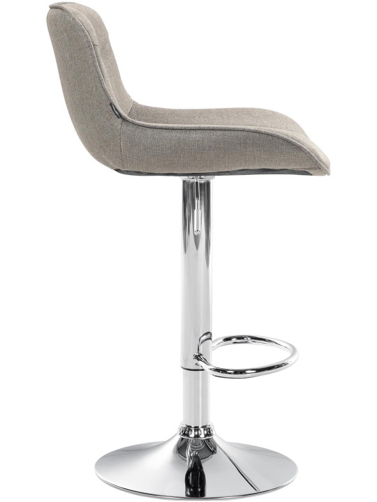 Barkruk Vonore stof chroom, taupe