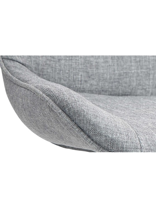 Barkruk Vonore stof chroom, grijs
