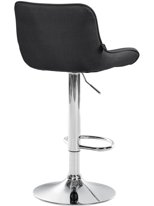 Barkruk Vonore stof chroom, donkergrijs