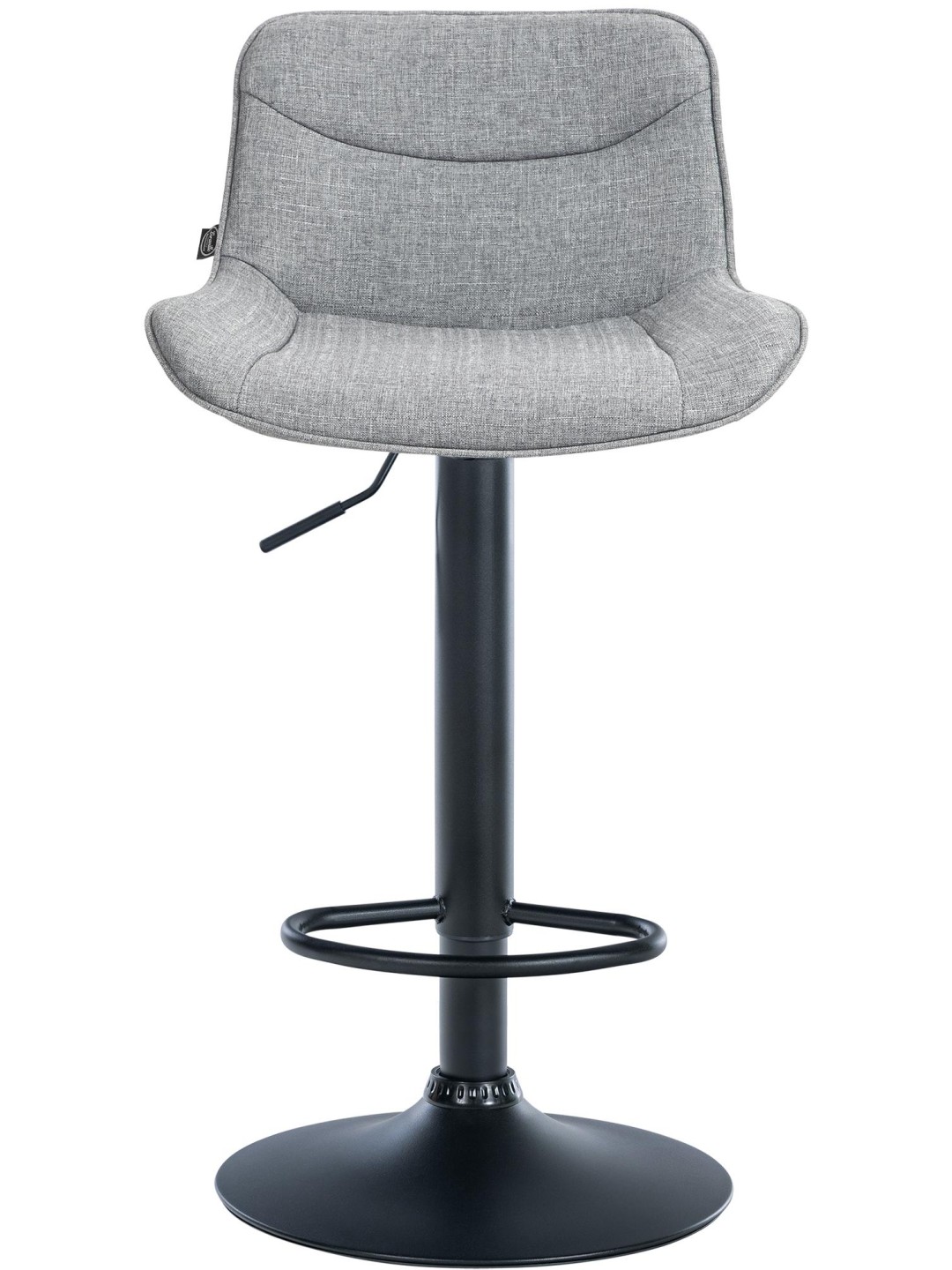 Barkruk Vonore stof, grijs