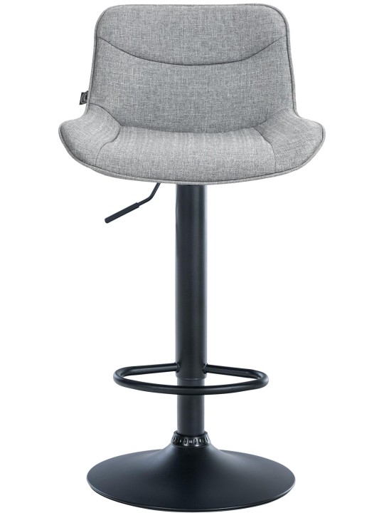 Barkruk Vonore stof, grijs