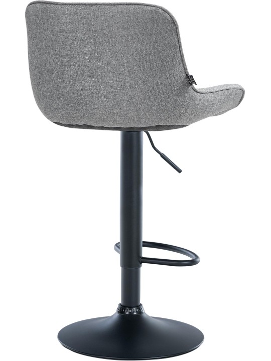 Barkruk Vonore stof, grijs