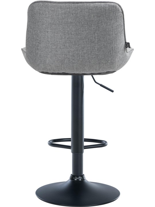 Barkruk Vonore stof, grijs