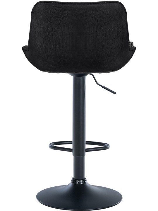 Barkruk Vonore stof, zwart