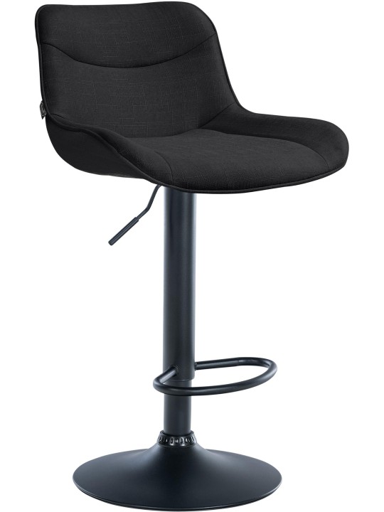 Barkruk Vonore stof, zwart