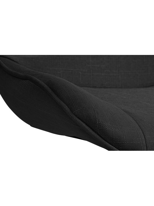 Barkruk Vonore stof, zwart