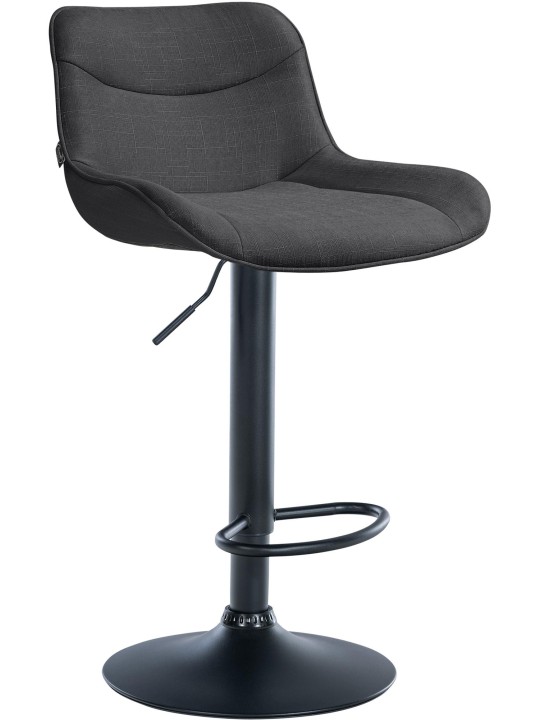 Barkruk Vonore stof, donkergrijs