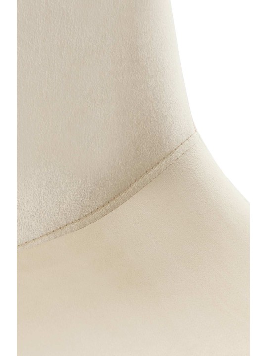 Lewes fluwelen eetkamerstoel, crème Lewes fluwelen eetkamerstoel, crème