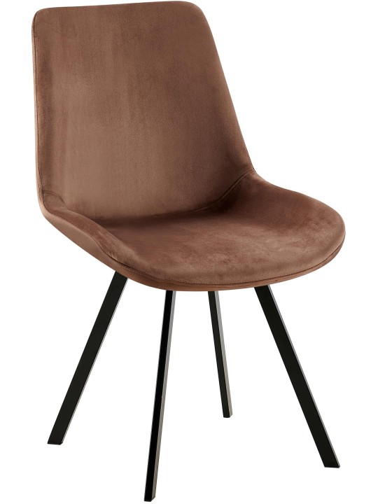 Lewes fluwelen eetkamerstoel, bruin Lewes fluwelen eetkamerstoel, bruin