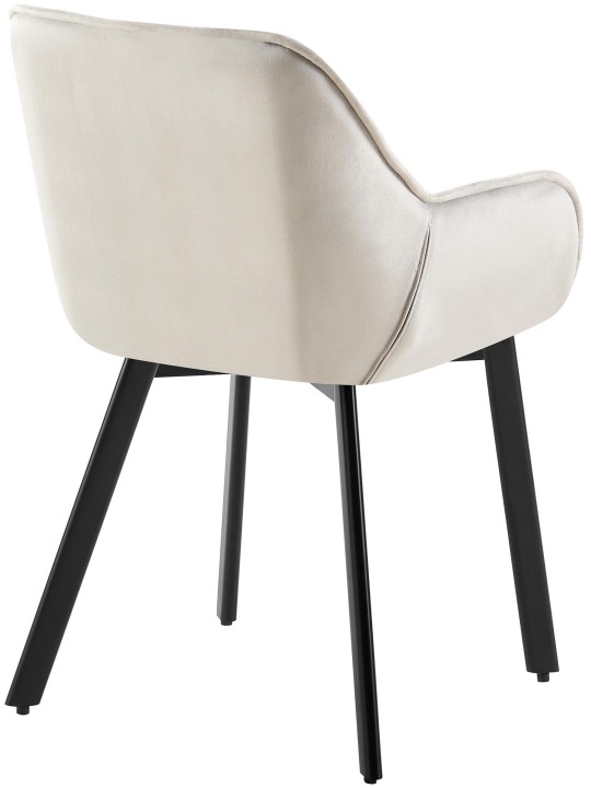 Eetkamerstoel Antigo fluweel, grijs