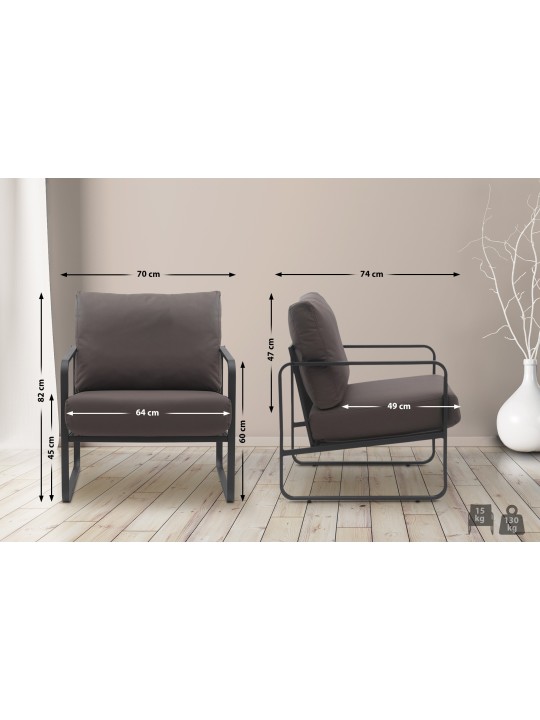 Ligstoel Manea kunstleer, bruin Ligstoel Manea kunstleer, bruin