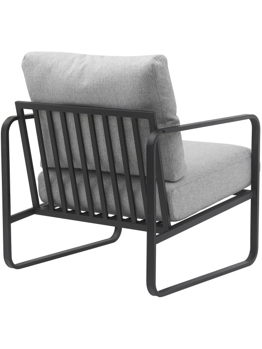 Ligstoel Manea stof, lichtgrijs