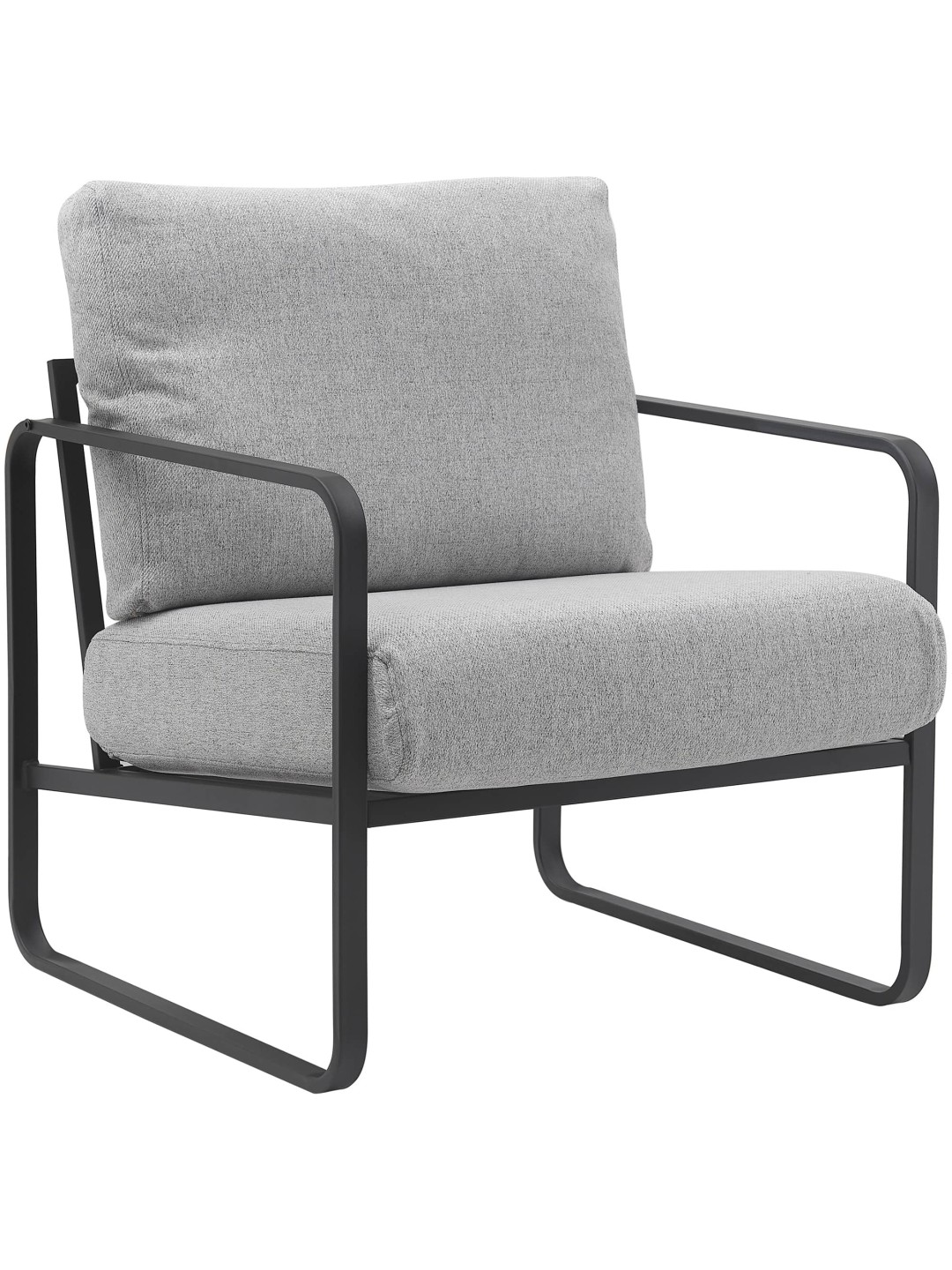 Ligstoel Manea stof, lichtgrijs