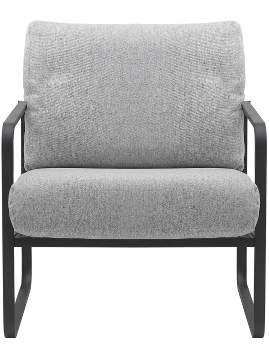 Ligstoel Manea stof, lichtgrijs