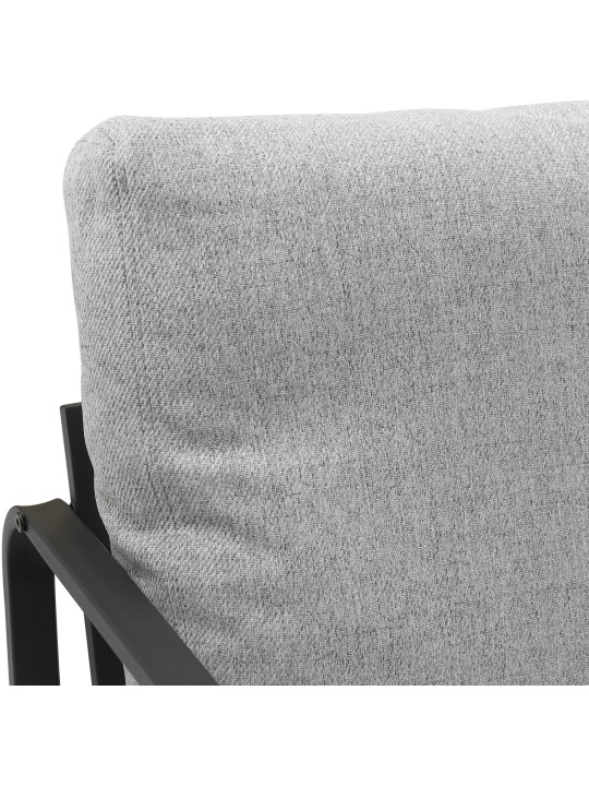 Ligstoel Manea stof, lichtgrijs