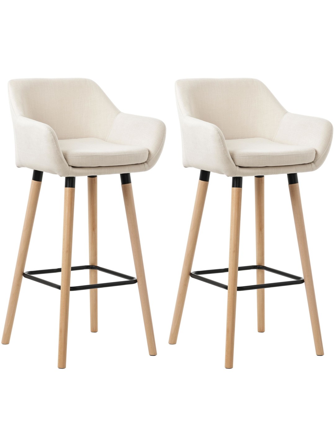 Set van 2 barkrukken Grant stof, beige