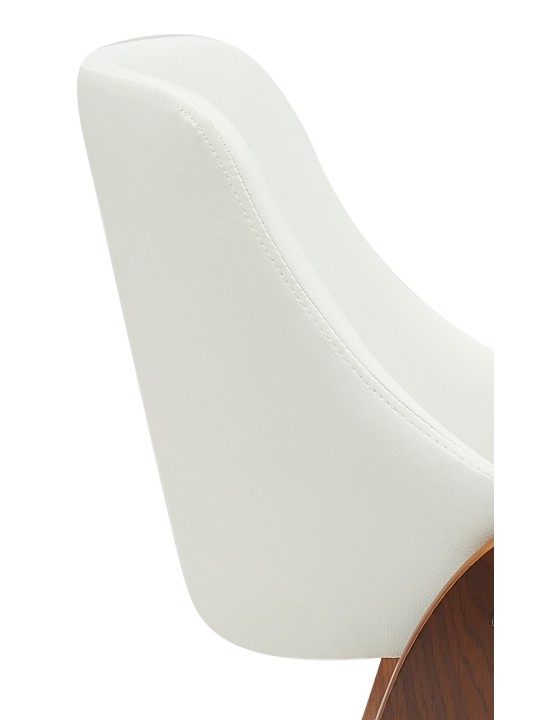 Eetkamerstoel Vangale kunstleer, walnoot/wit