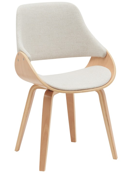 Eetkamerstoel Vangale stof, naturel/crème Eetkamerstoel Vangale stof, naturel/crème