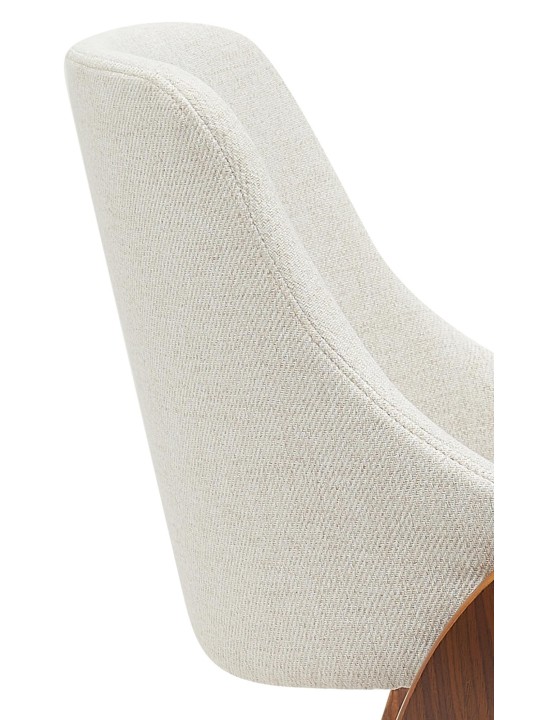 Eetkamerstoel Vangale stof, walnoot/crème Eetkamerstoel Vangale stof, walnoot/crème