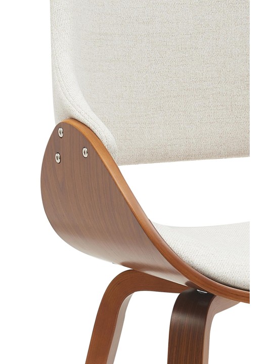 Eetkamerstoel Vangale stof, walnoot/crème Eetkamerstoel Vangale stof, walnoot/crème