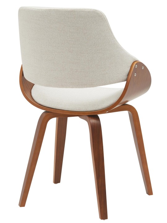 Eetkamerstoel Vangale stof, walnoot/crème Eetkamerstoel Vangale stof, walnoot/crème