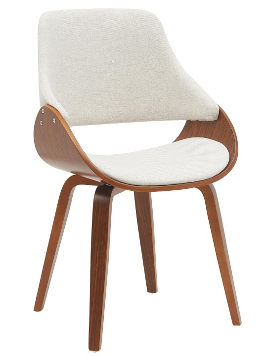 Eetkamerstoel Vangale stof, walnoot/crème Eetkamerstoel Vangale stof, walnoot/crème