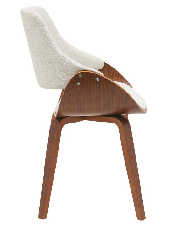 Eetkamerstoel Vangale stof, walnoot/crème Eetkamerstoel Vangale stof, walnoot/crème