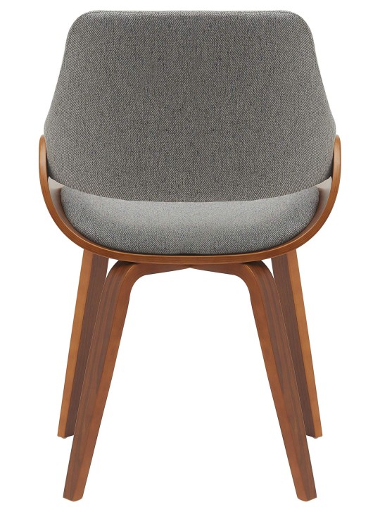 Eetkamerstoel Vangale stof, walnoot/donkergrijs Eetkamerstoel Vangale stof, walnoot/donkergrijs