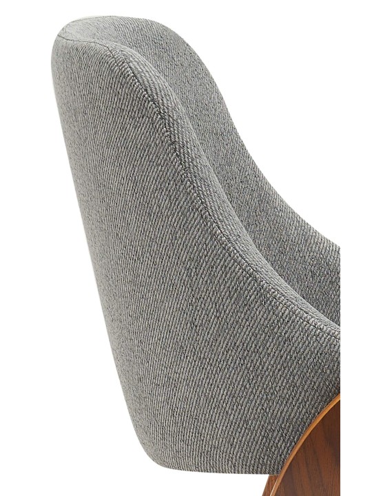 Eetkamerstoel Vangale stof, walnoot/donkergrijs Eetkamerstoel Vangale stof, walnoot/donkergrijs