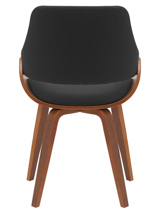 Eetkamerstoel Vangale stof, walnoot/zwart Eetkamerstoel Vangale stof, walnoot/zwart