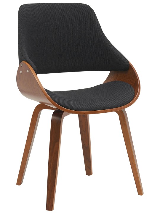 Eetkamerstoel Vangale stof, walnoot/zwart Eetkamerstoel Vangale stof, walnoot/zwart